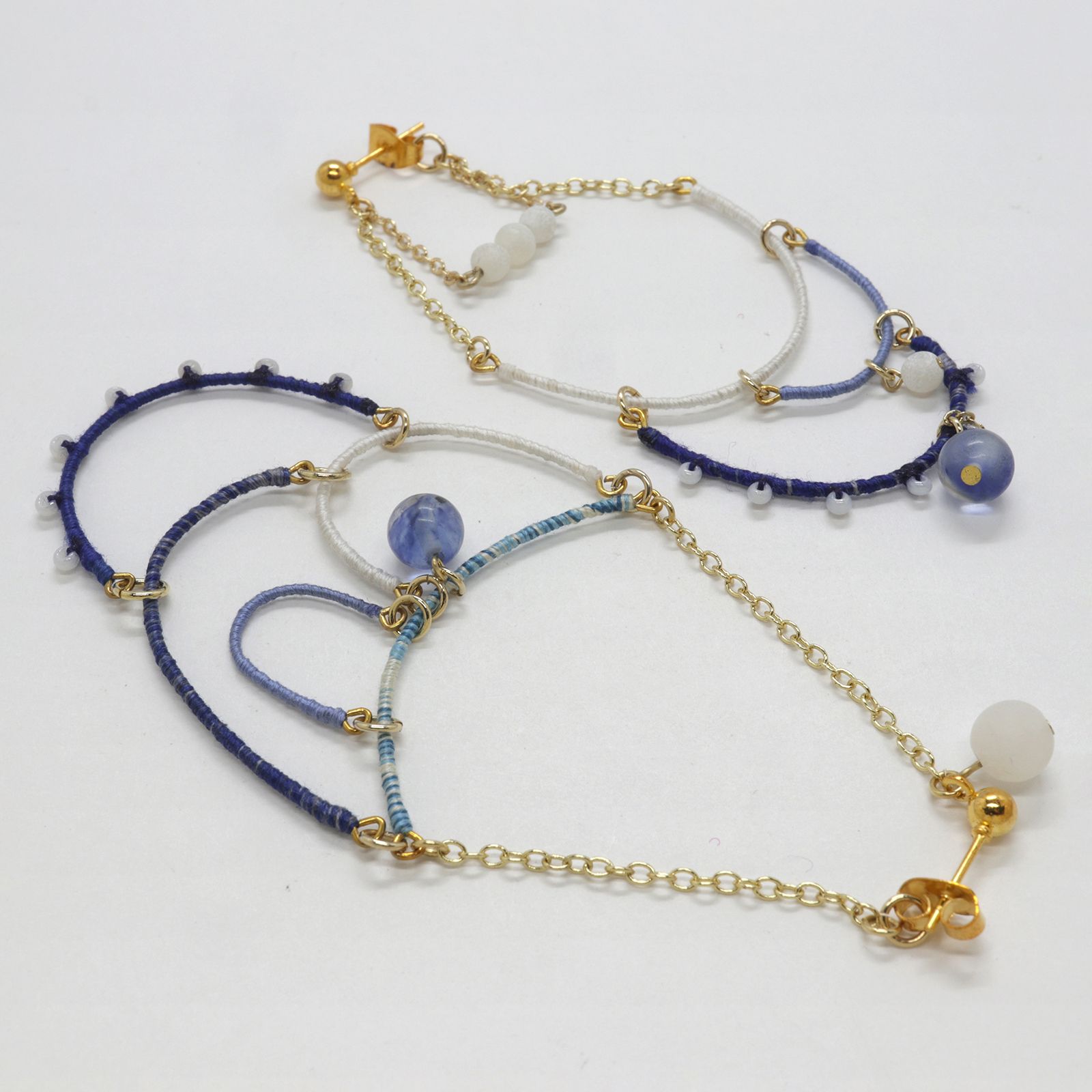 「Fete de l'eau ORNEMENT アシンメトリー」ピアス