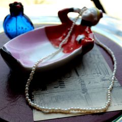 「70s プラ小粒パールボール」ネックレス フランス