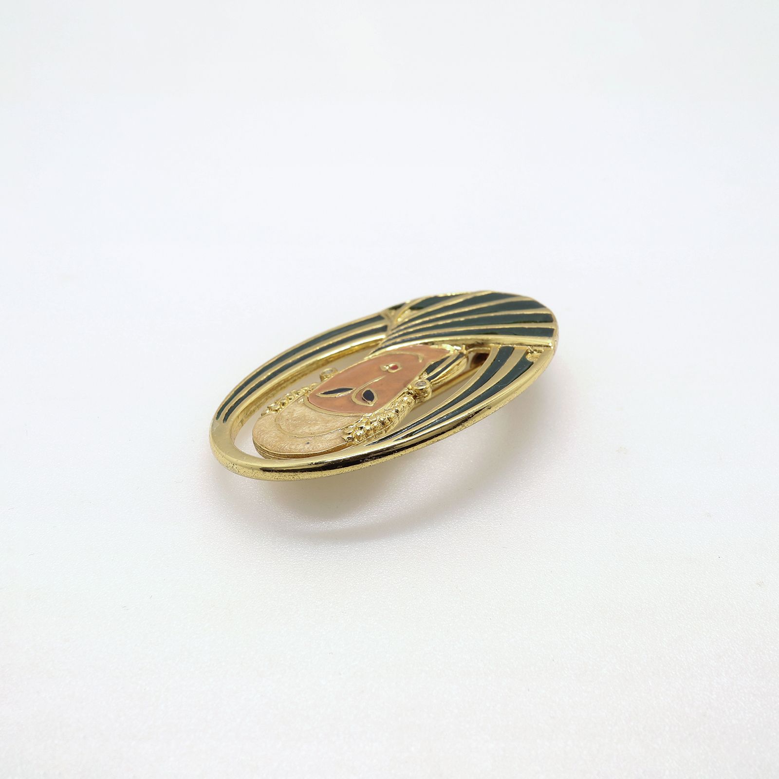 「アールデコレディ」ブローチ フランス ORENA paris