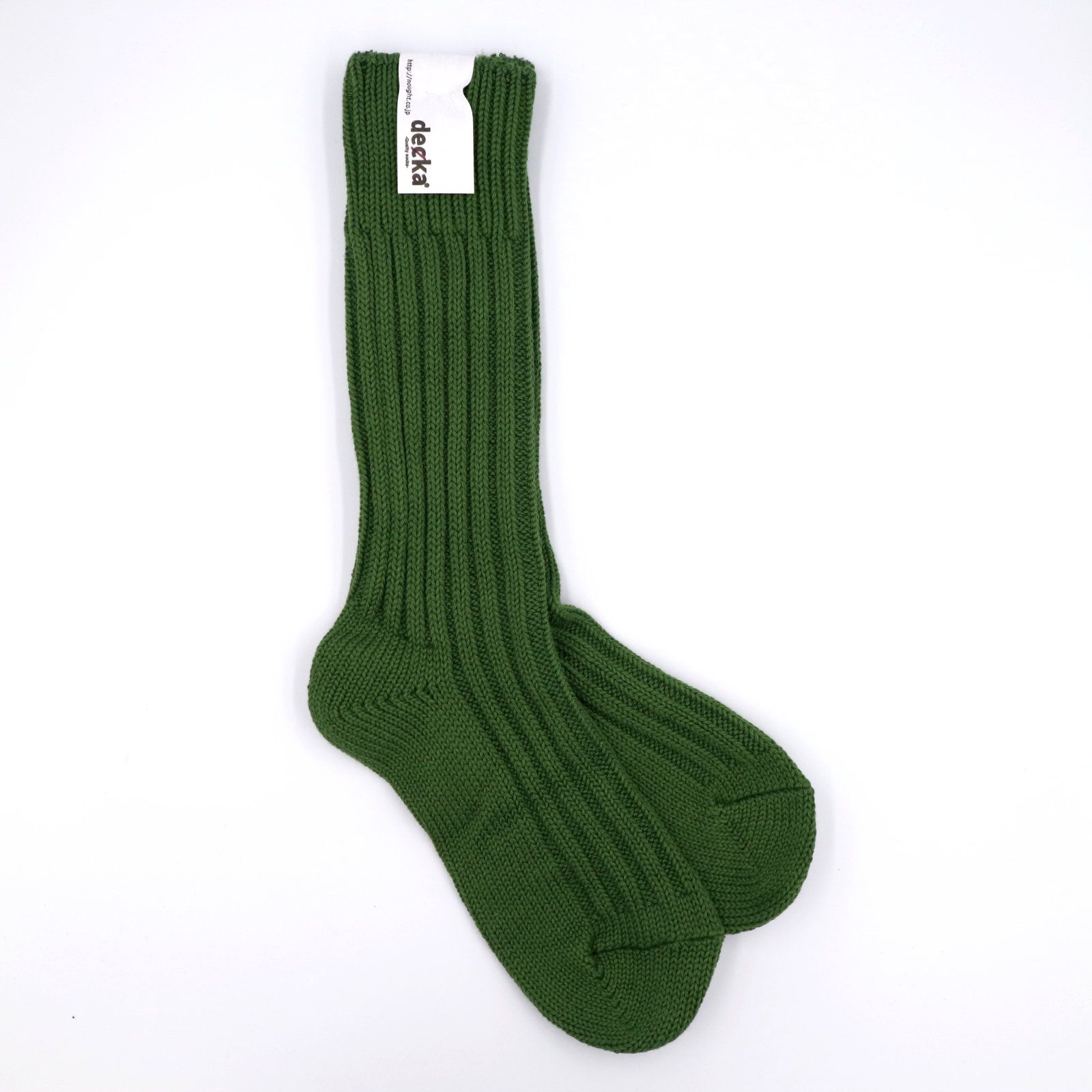 decka quality socks - Cased Heavyweight Plain Socks グリーン 靴下