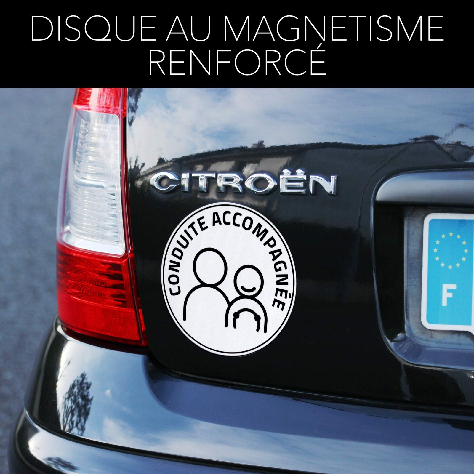 フランス 同行運転「Conduite Accompagnee」 マグネット 自動車