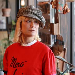 【送料無料対象外】千鳥格子キャスケット チャコール×ベージュ