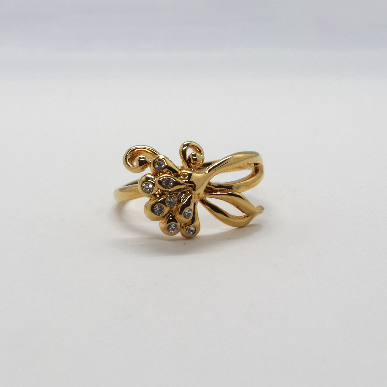 「ピーコックリボン」デッドストックリング イギリス