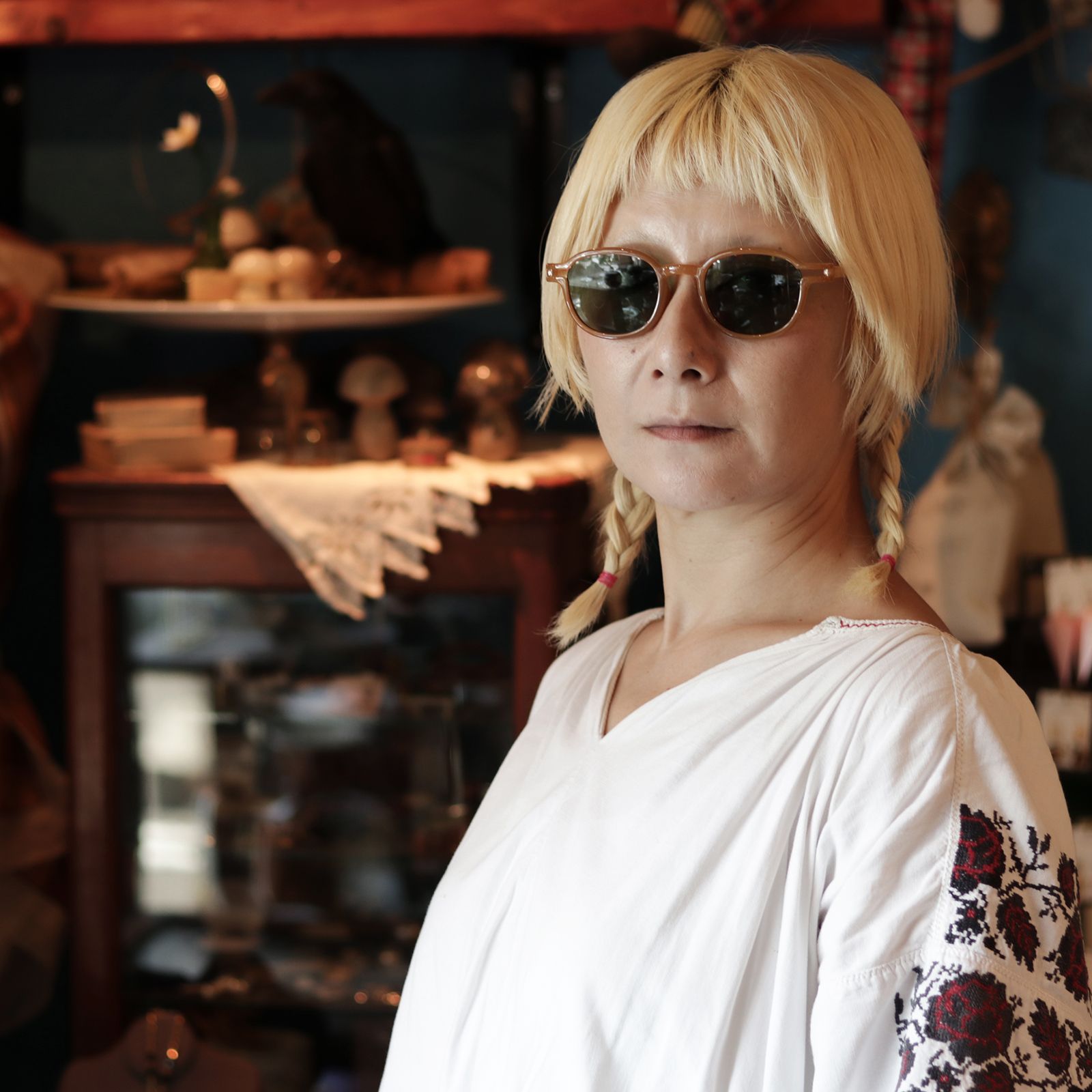 「HEIN」 POLYFONIA STUDIO Session "PIET HEIN EEK × Ciqi" Sunglasses CAMEL×Green Lens