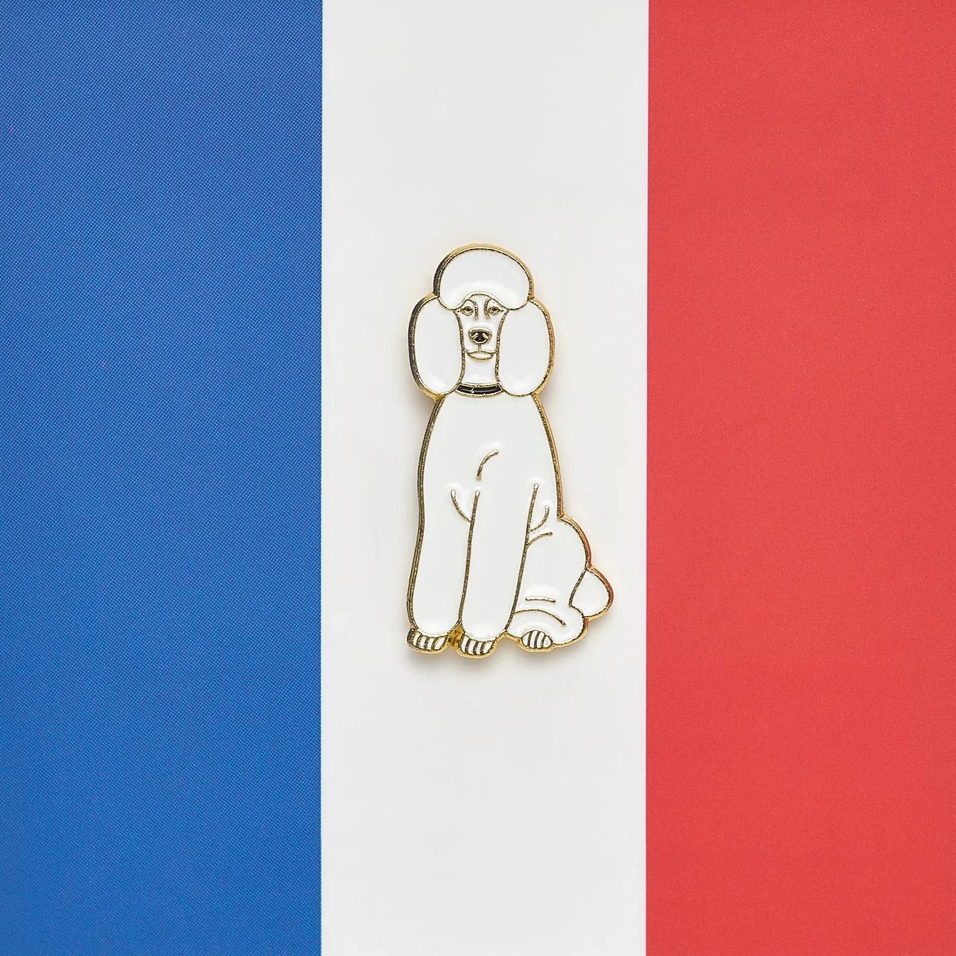 「Poodle white」ピンズ パリコレクション