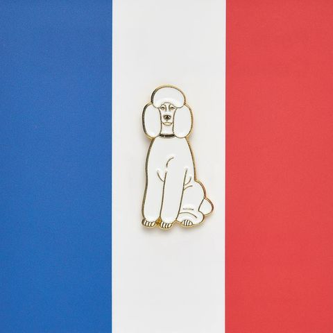「Poodle white」ピンズ パリコレクション