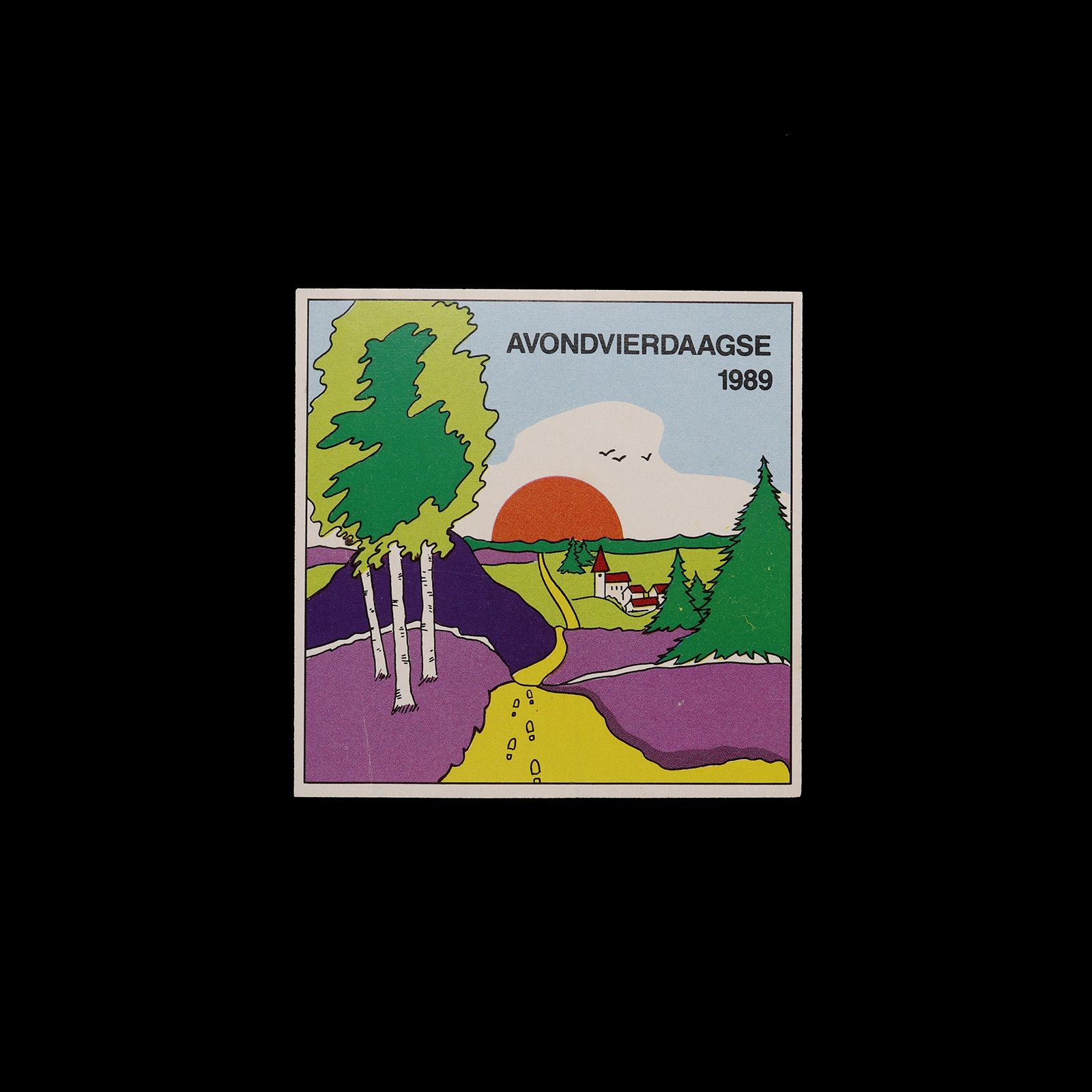 「AVONDVIERDAAGSE 1989」ヴィンテージステッカー ヨーロッパ