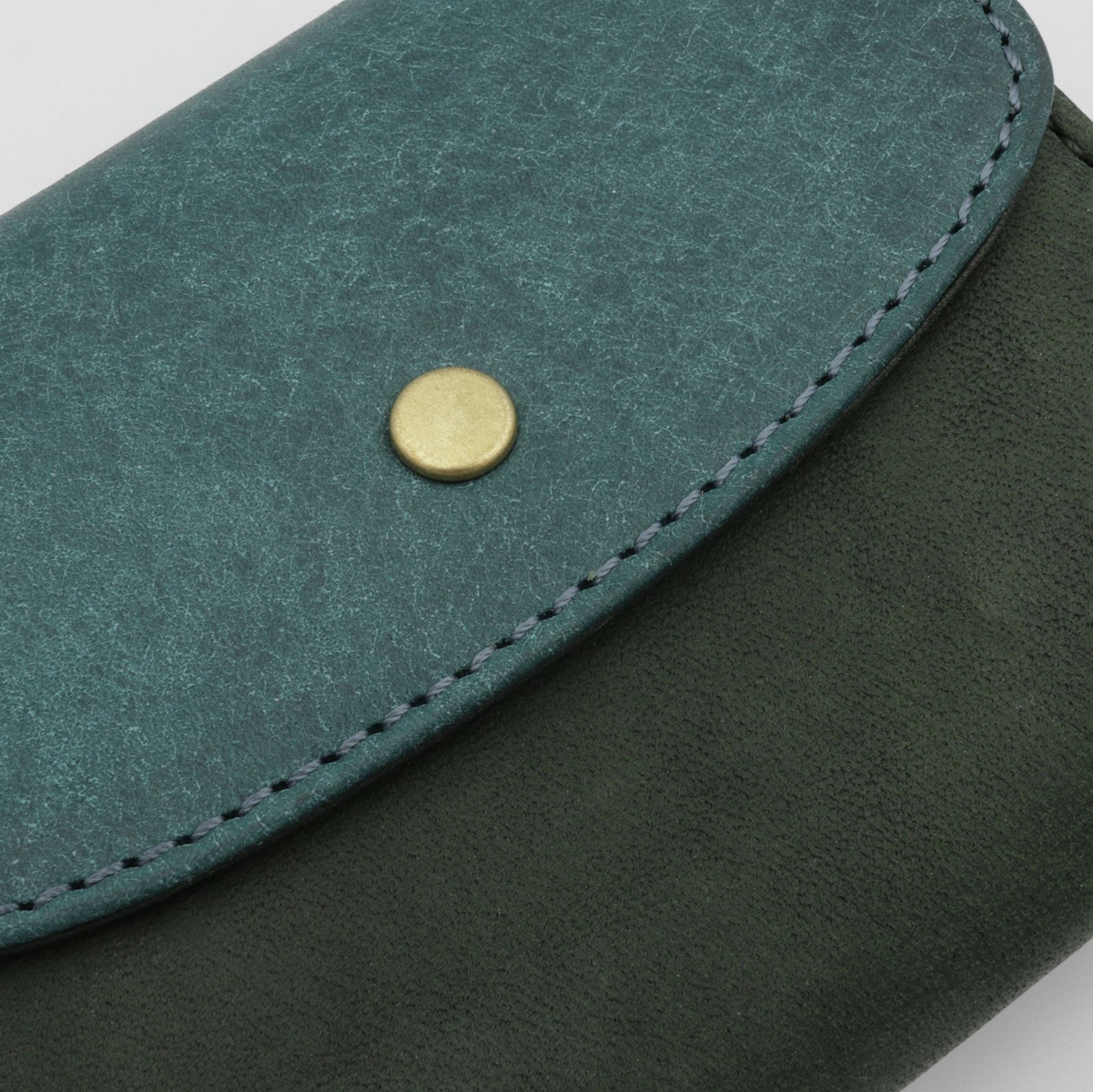 「PUFU」ミドル財布 グリーン