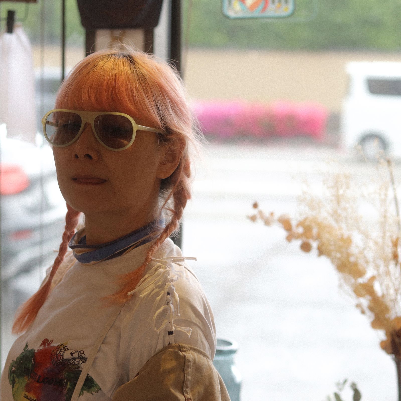 「Robyn」POLYFONIA STUDIO Session "Carole Baijings  Ciqi" Sunglasses Lime Haze x Light Gray Lens