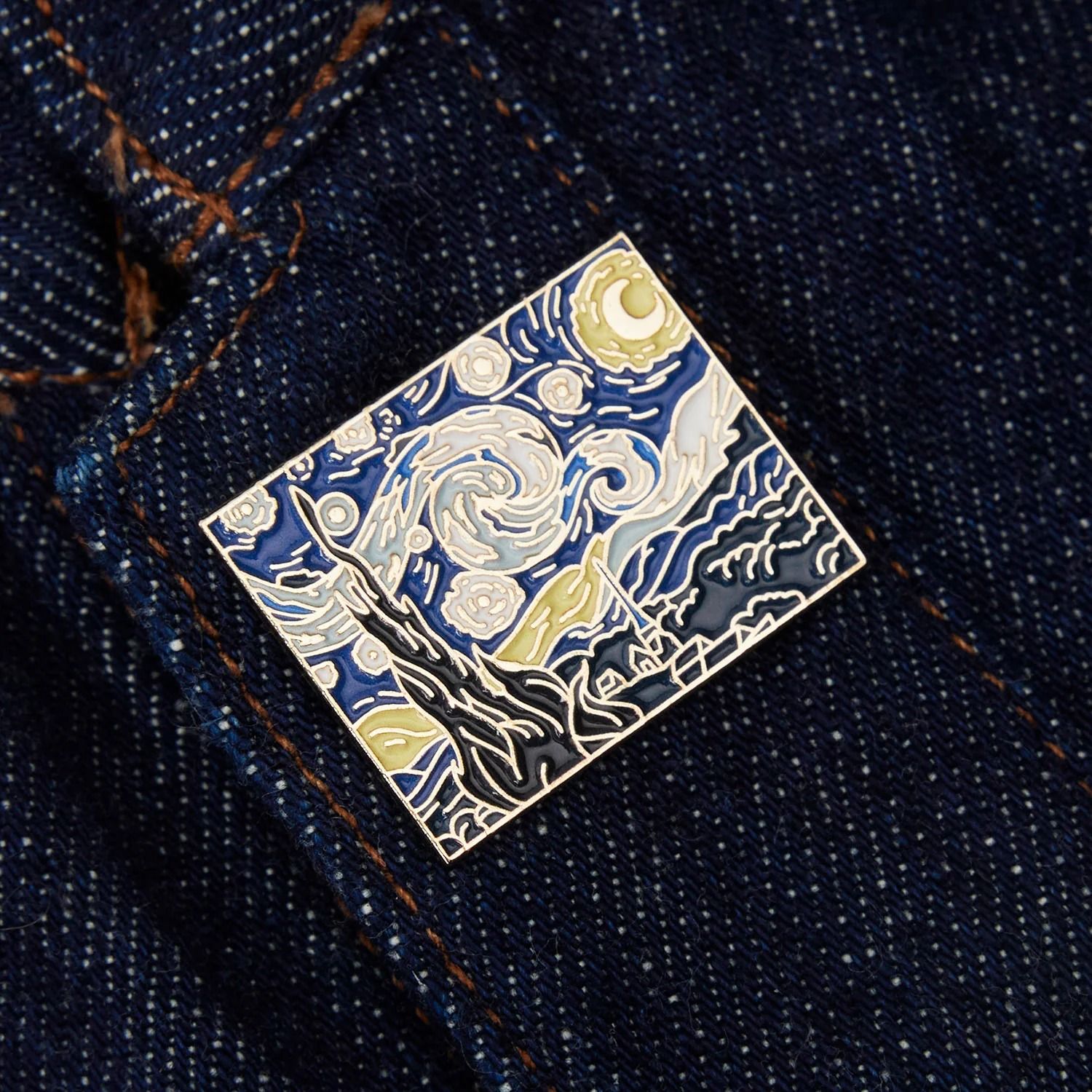 「The Starry Night Vincent van Gogh」ピンズ 星月夜/ゴッホ