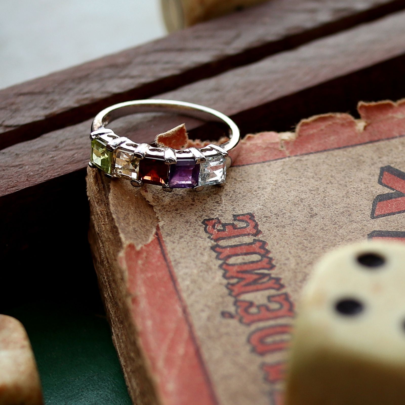 「レインボージェムライン」リング ヨーロッパ silver925