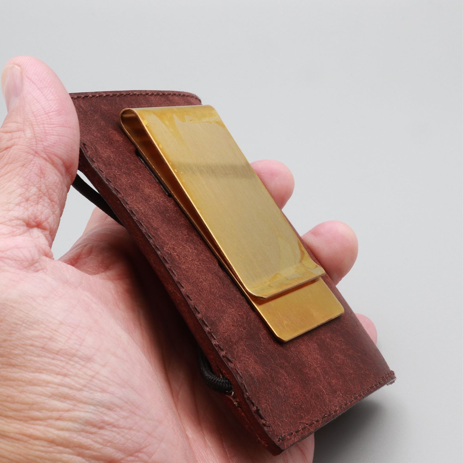 「5YEN COIN CASE/MONEY CLIP」ミニ財布 グレー
