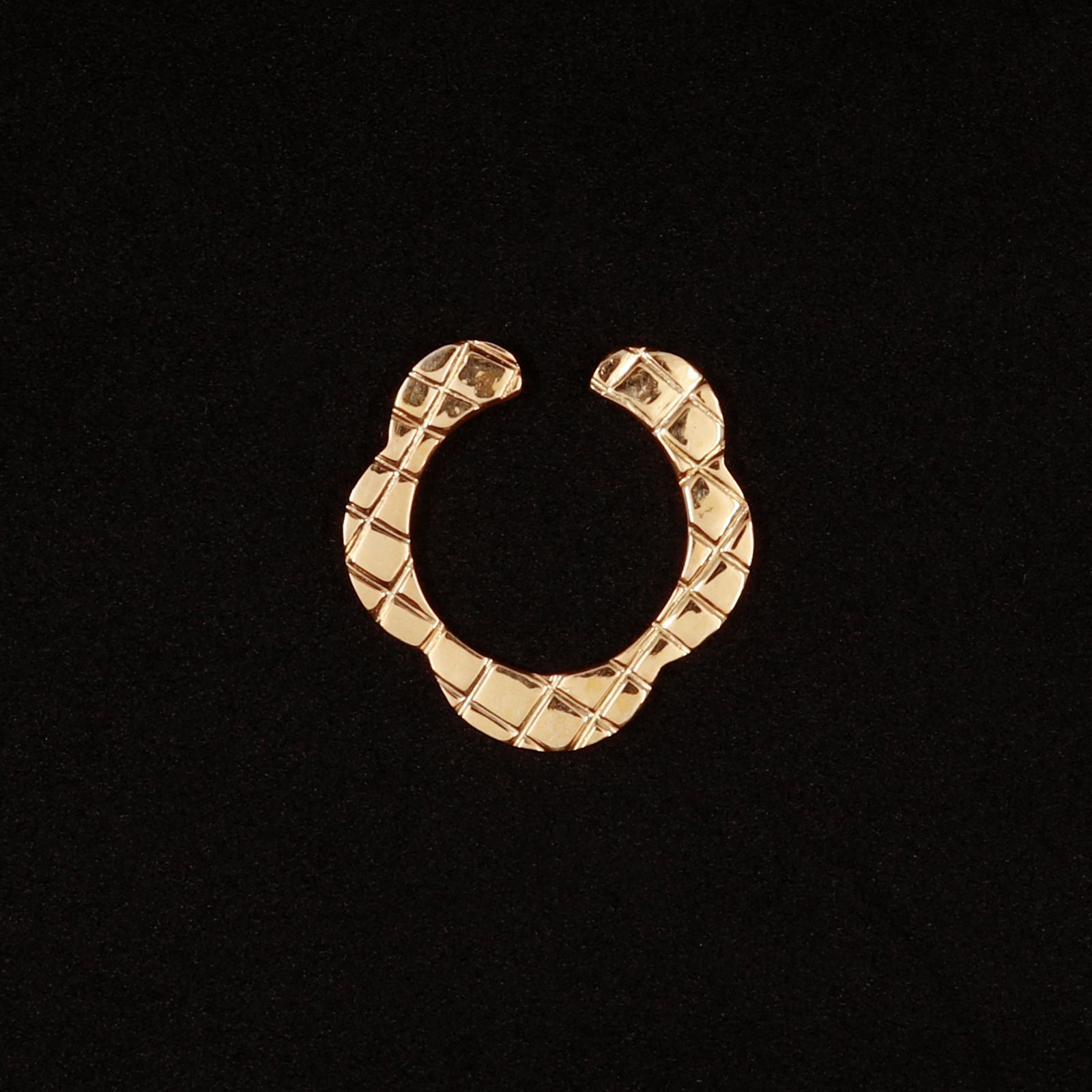 「FLOWER COMB RING&CUFF」リング/イヤーカフ ゴールド