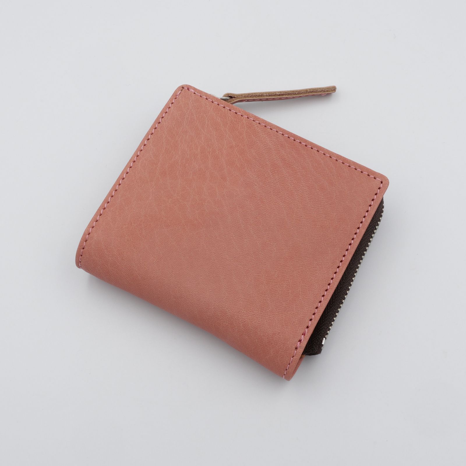 「BOTANICAL」 Lファスナー短財布 ピンク（桜染め）