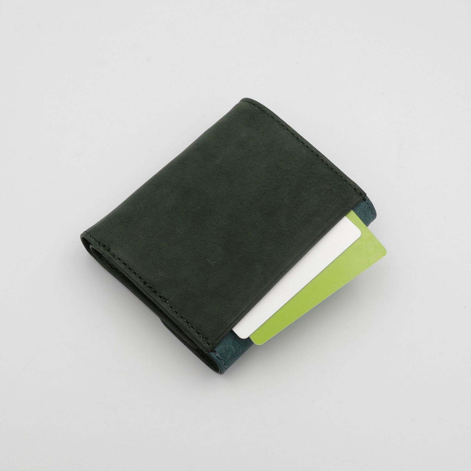 「PUFU」ミドル財布 グリーン