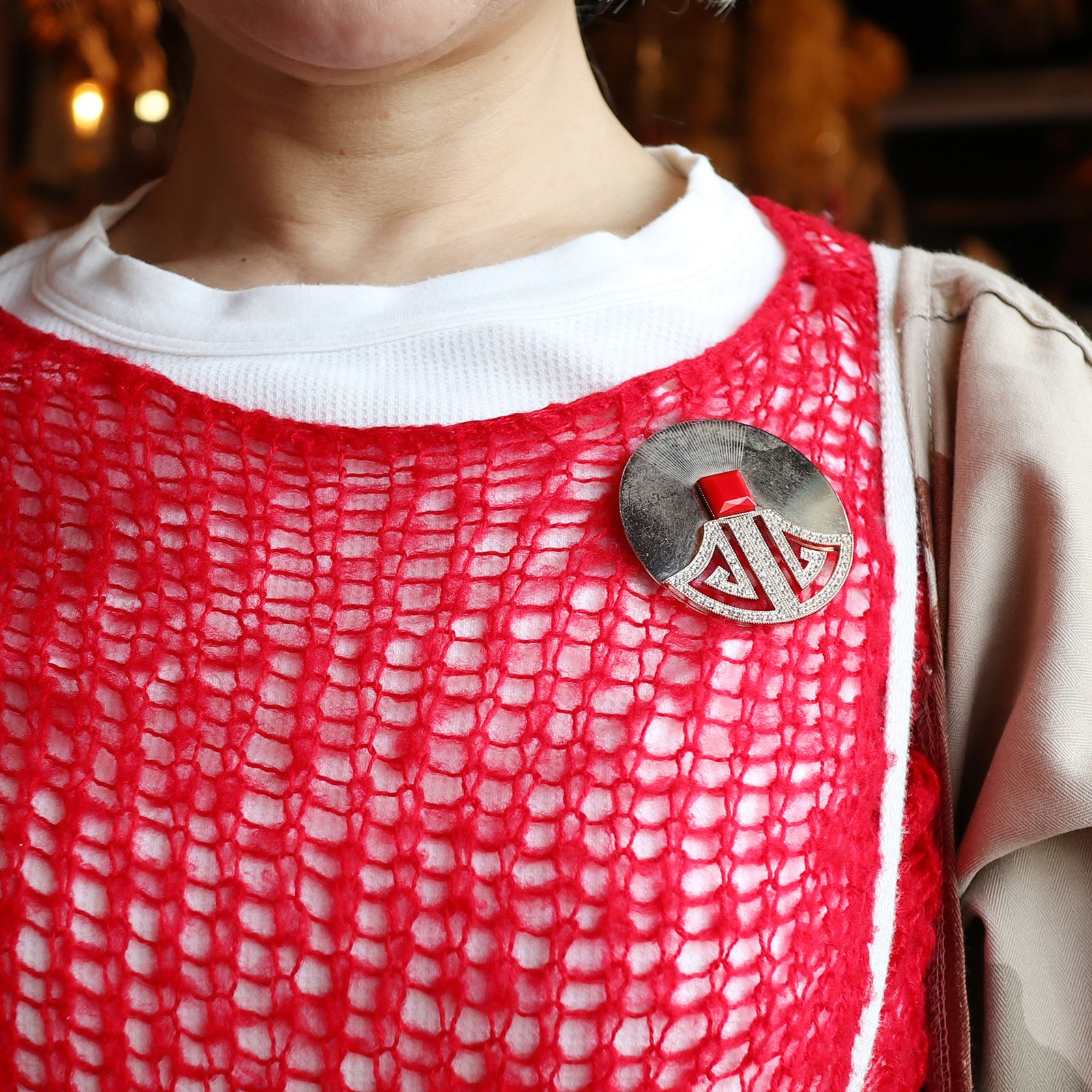 「アールデコサンライズ」ブローチ フランス SATELLITE