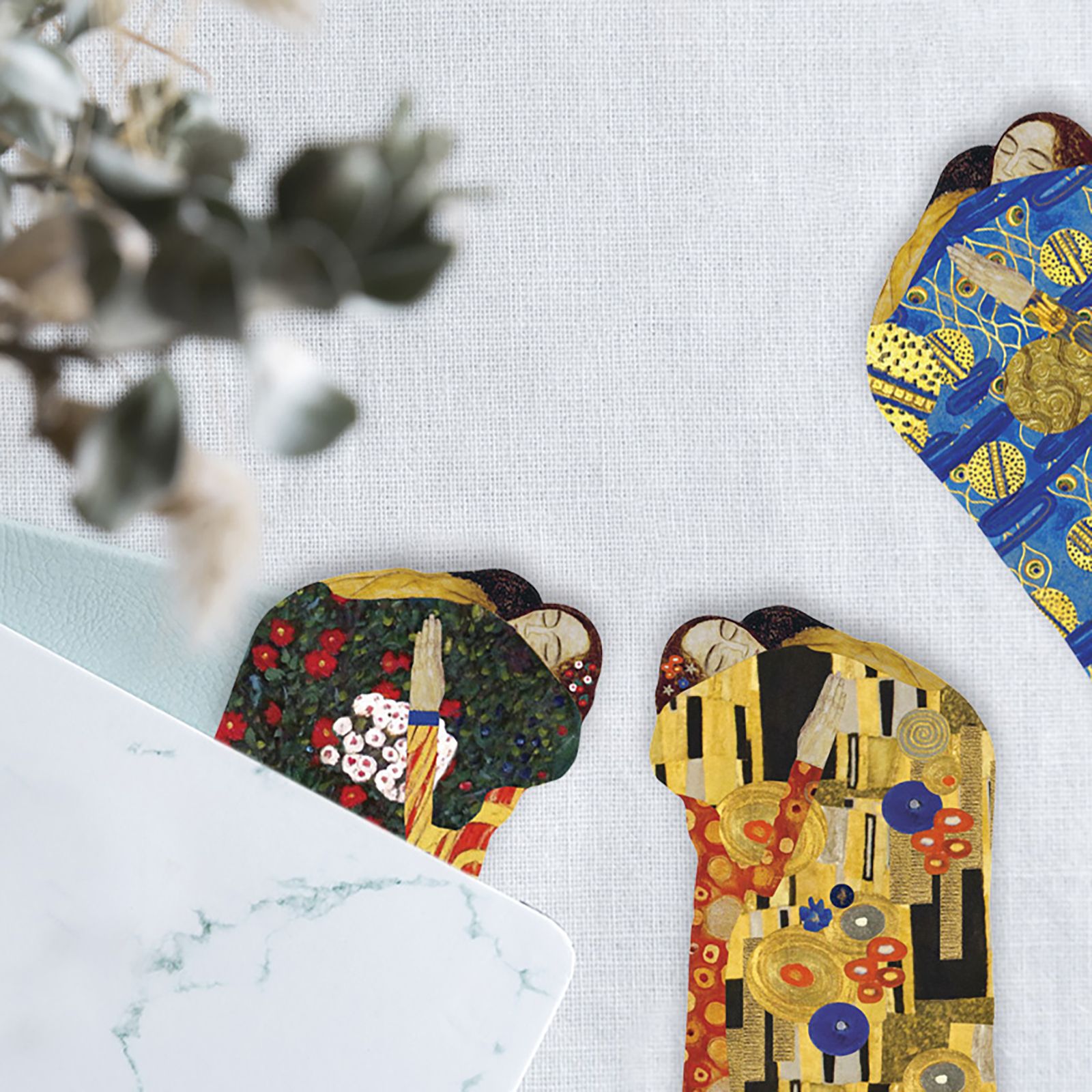 「5 BOOKMARKS "Klimt-Le Baiser"」ブックマーク MON PETIT ART フランス