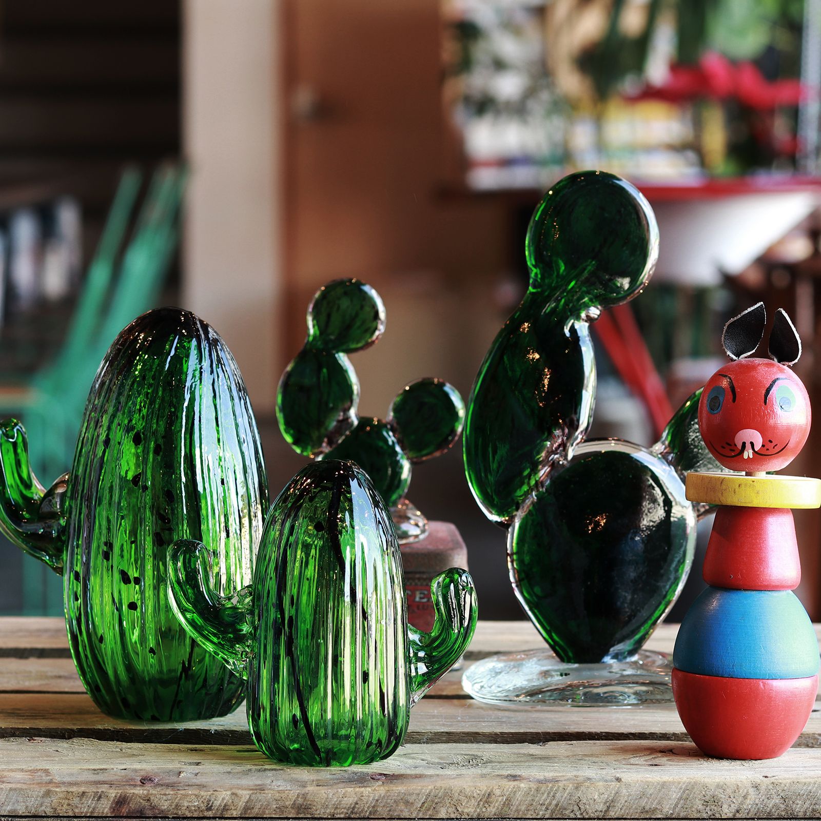 「CACTUS GLASS ORNAMENT / Round Fan」
