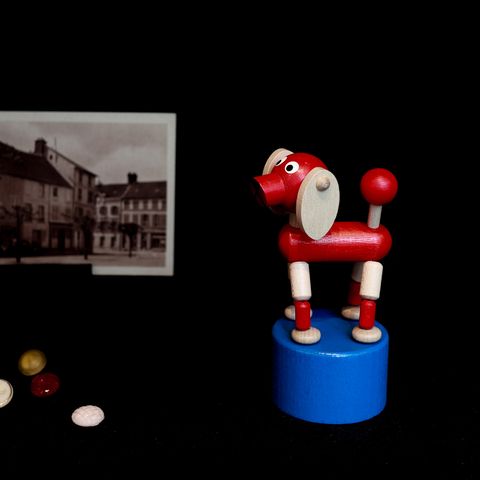 「Dog」DETOA Wooden Push Up Toy