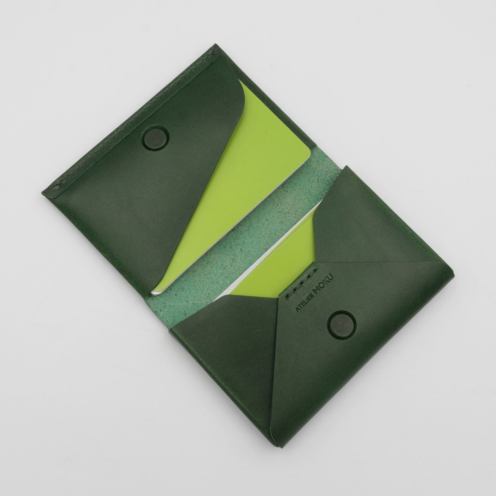 「Patan Buttero」カードケース（名刺入れ） green
