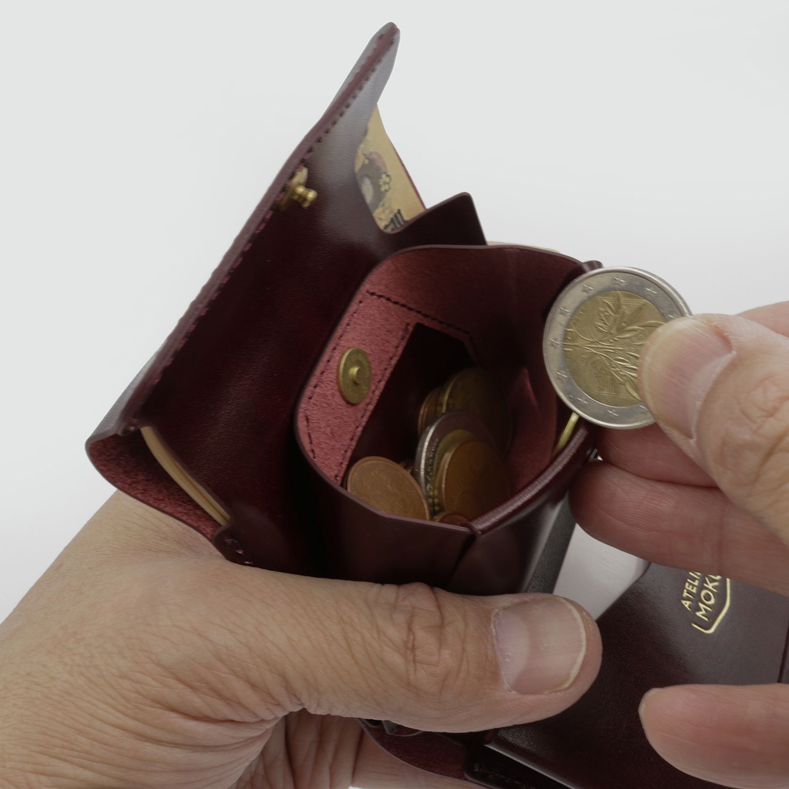 「三つ折りミニ財布PALUMO Rugato」blue