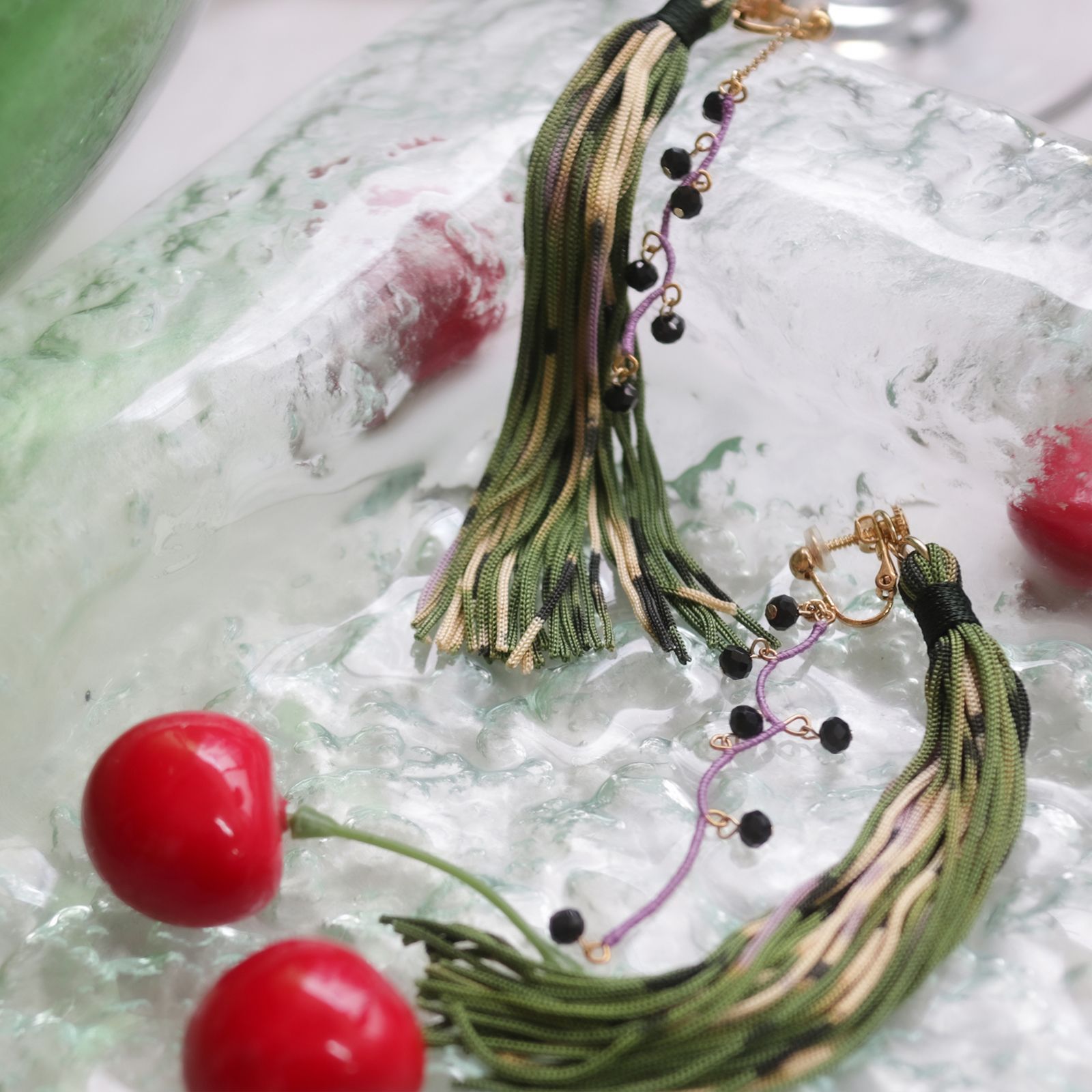 「Fete de l'eau TEO 水中花」イヤリング