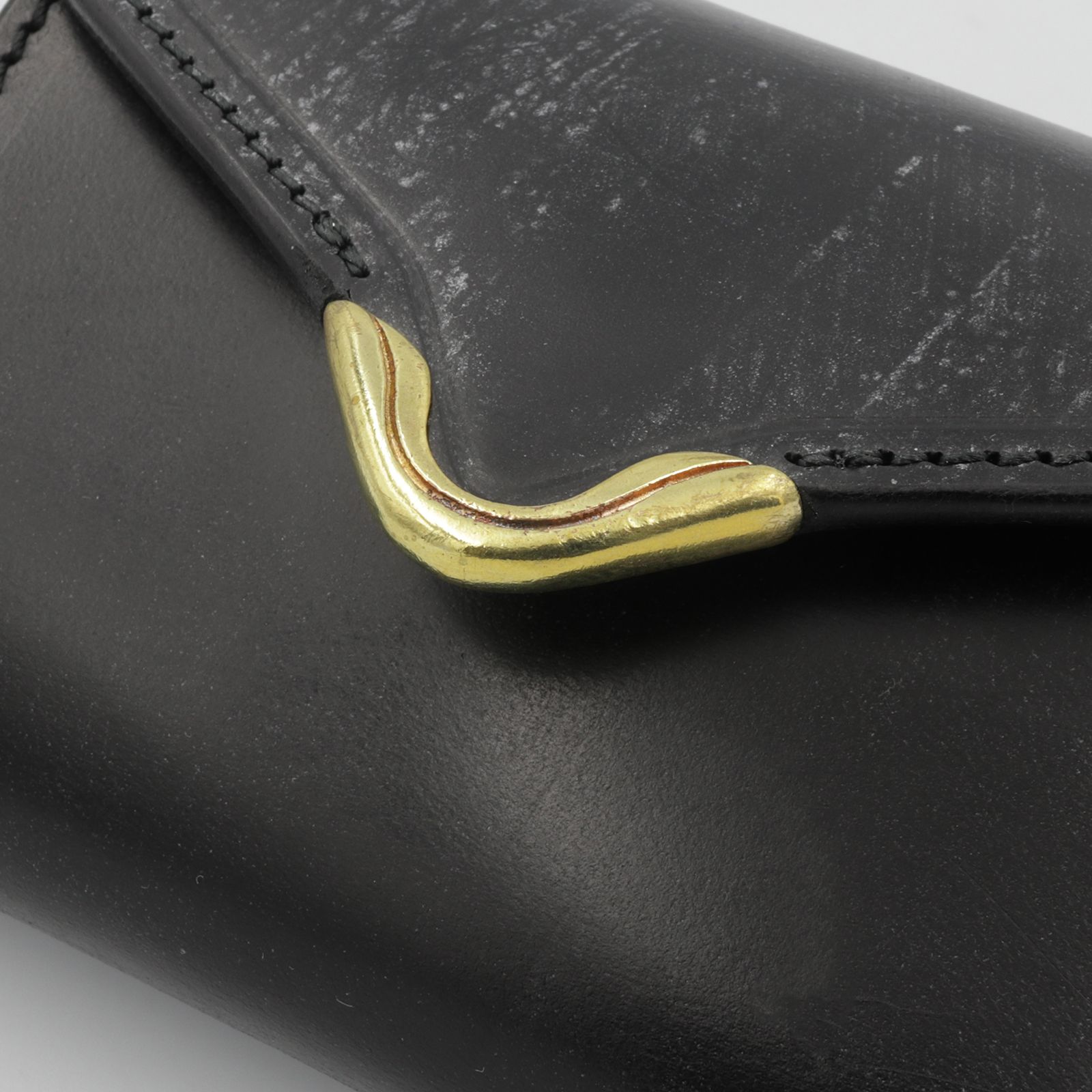 池之端銀革店 Cramp / COMPACT WALLET-blackクランプ コンパクト