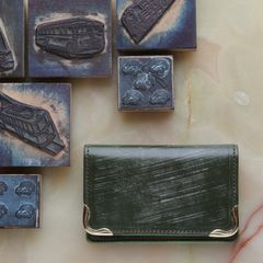 【Cramp】カードケース UKブライドルレザー 名刺入れ グリーン