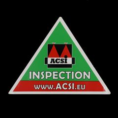 「ACSI INSPECTION」ヴィンテージステッカー ヨーロッパ