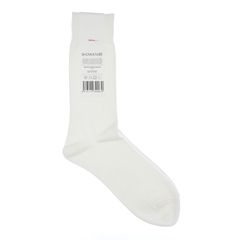 Giza Cotton Mercerized Socks ホワイト 靴下