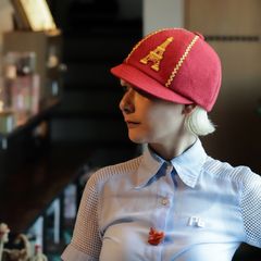 【送料無料対象外】ワッペンキャップ レッド