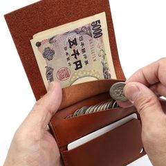 「piastra」2つ折りスリム財布 オリーヴァ