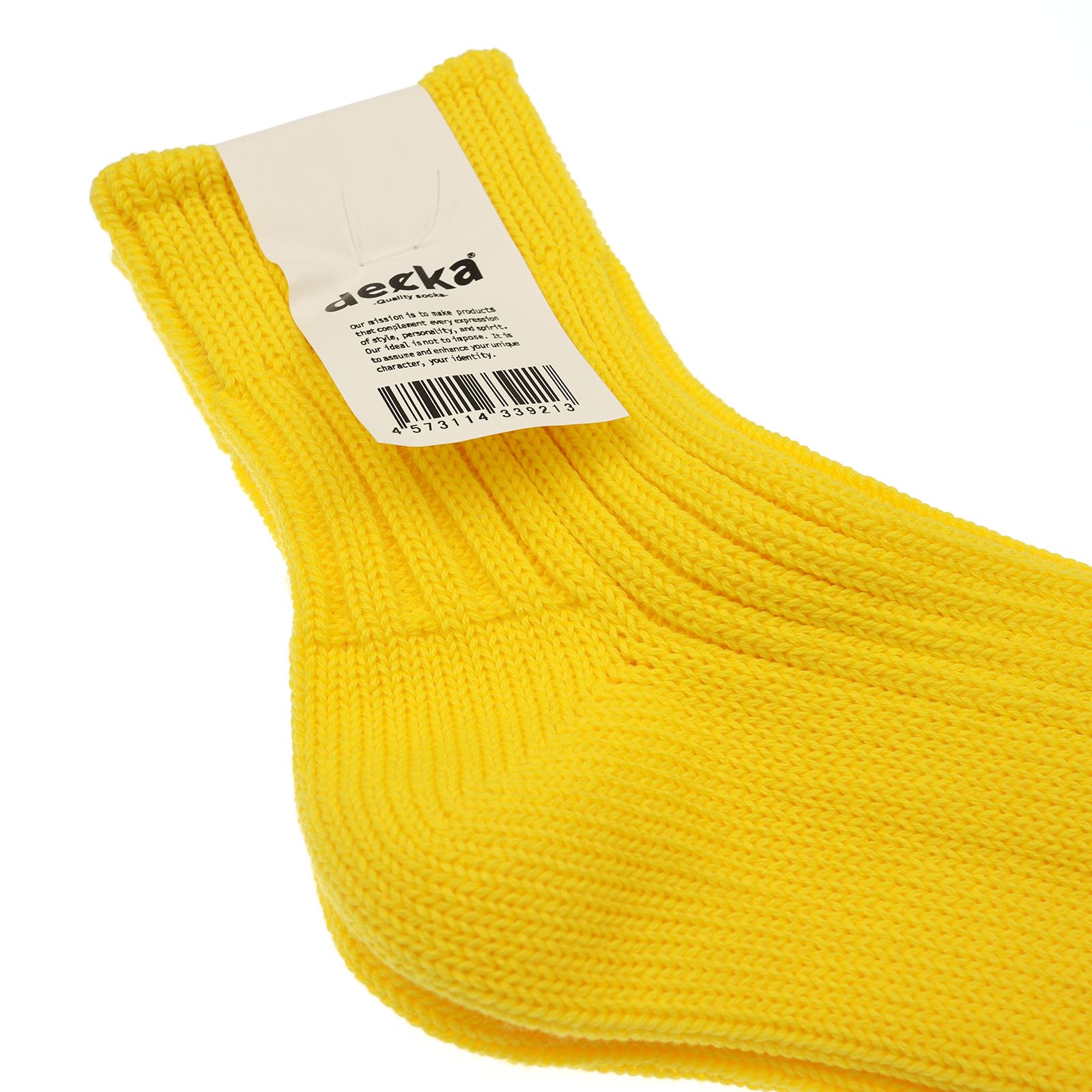 Low Gauge Rib Socks Short Length ネオンイエロー 靴下