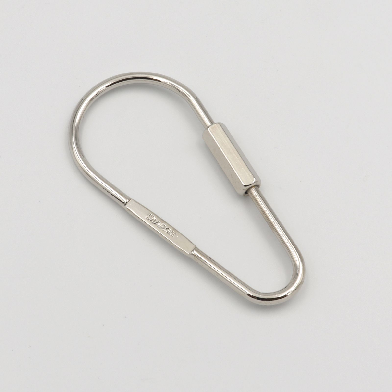 「DROP CARABINER KEYRING」キーリング シルバー