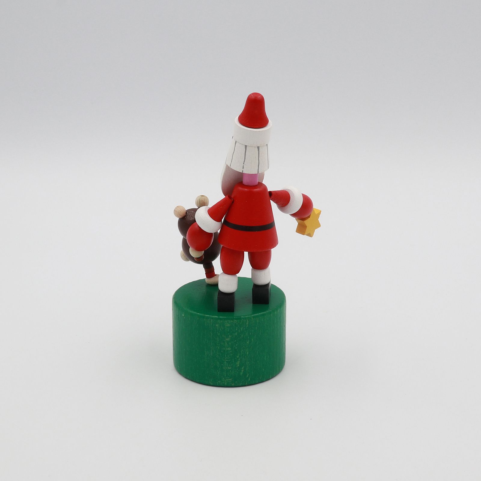 「Santa&Teddy Bear」DETOA Wooden Push Up Toy