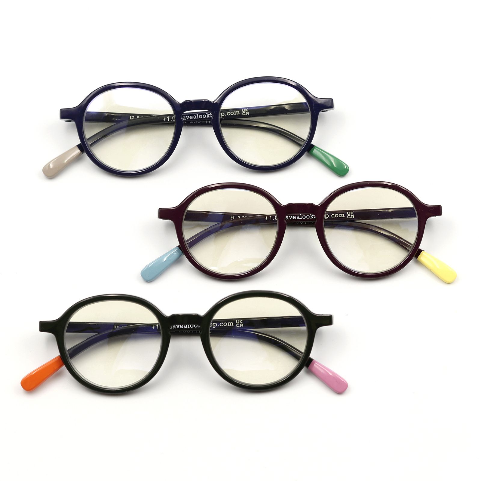 「CIRCLE SLIM」ブルーライトリーディンググラス dark green