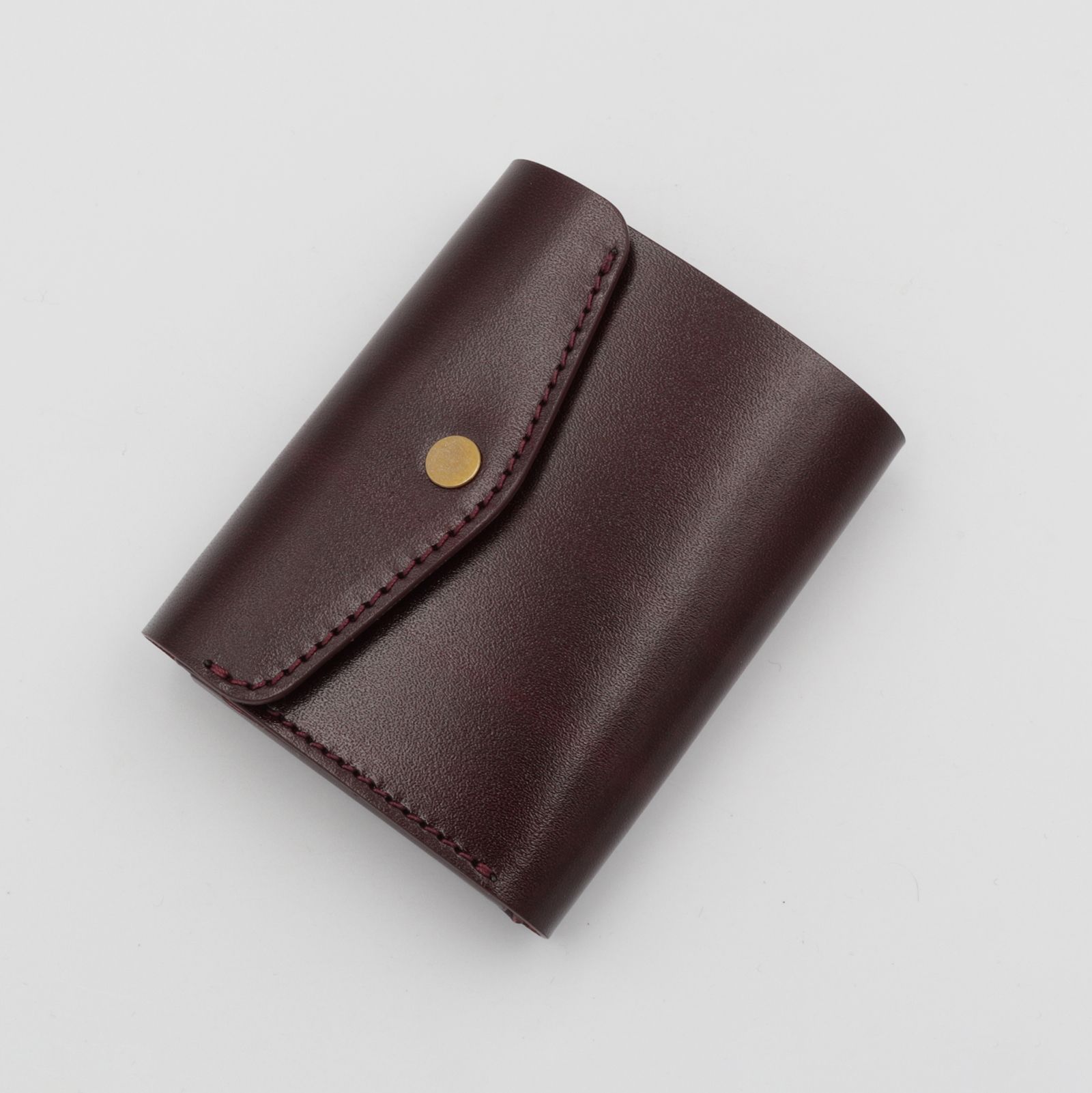 「三つ折りミニ財布PALUMO Rugato」wine