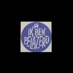 「JA IK BEN BELAZERD」ヴィンテージステッカー ヨーロッパ