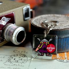 ANTAR モーターオイル バイキング ブルボンキーホルダー