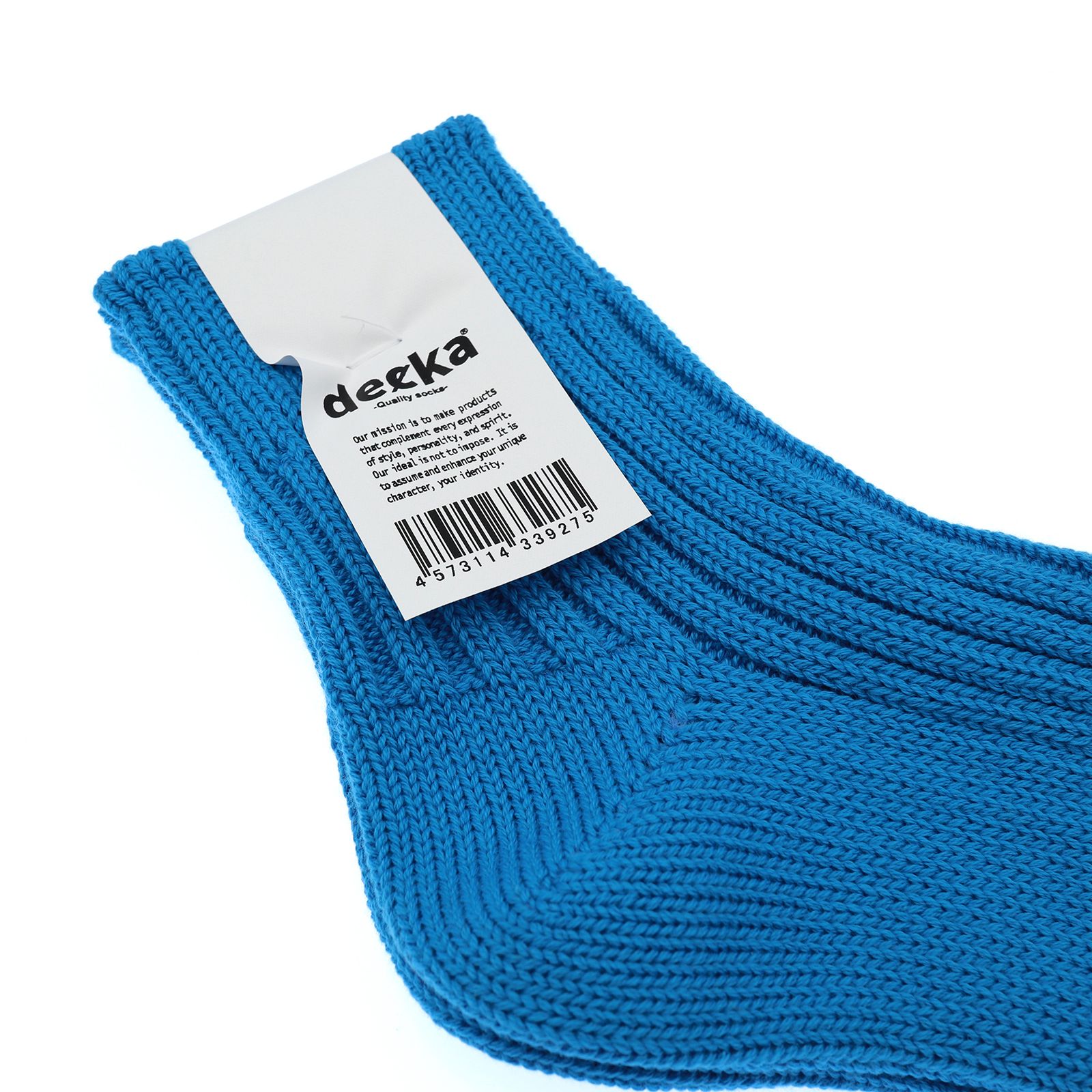 Low Gauge Rib Socks Short Length ネオンブルー 靴下