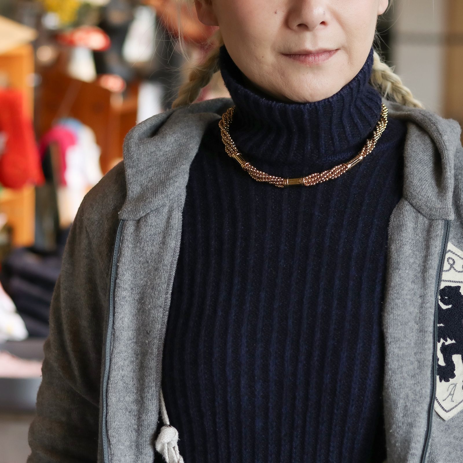 「ゴールドチェーンツイスト」ネックレス MONET ヨーロッパ