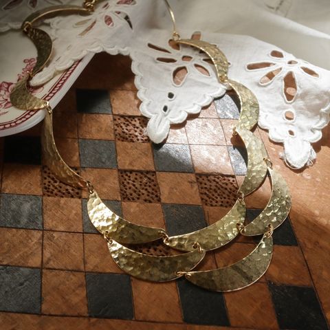 「ハンマードクレセント」ネックレス フランス 1970s デッドストック