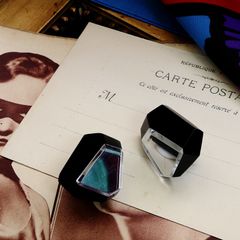 「カットロックミラー」イヤリング