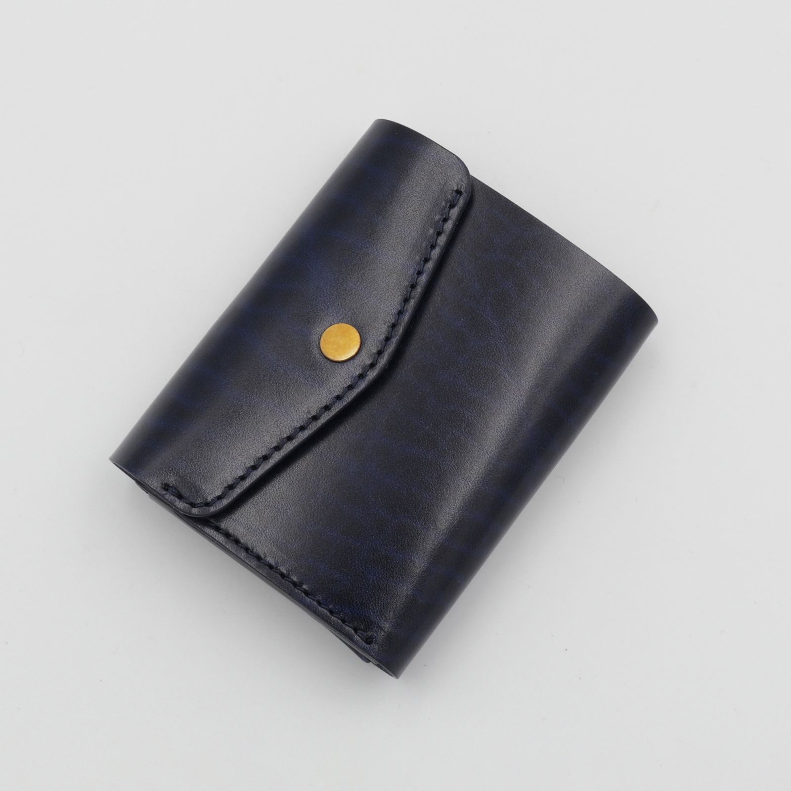 「三つ折りミニ財布PALUMO Rugato」blue