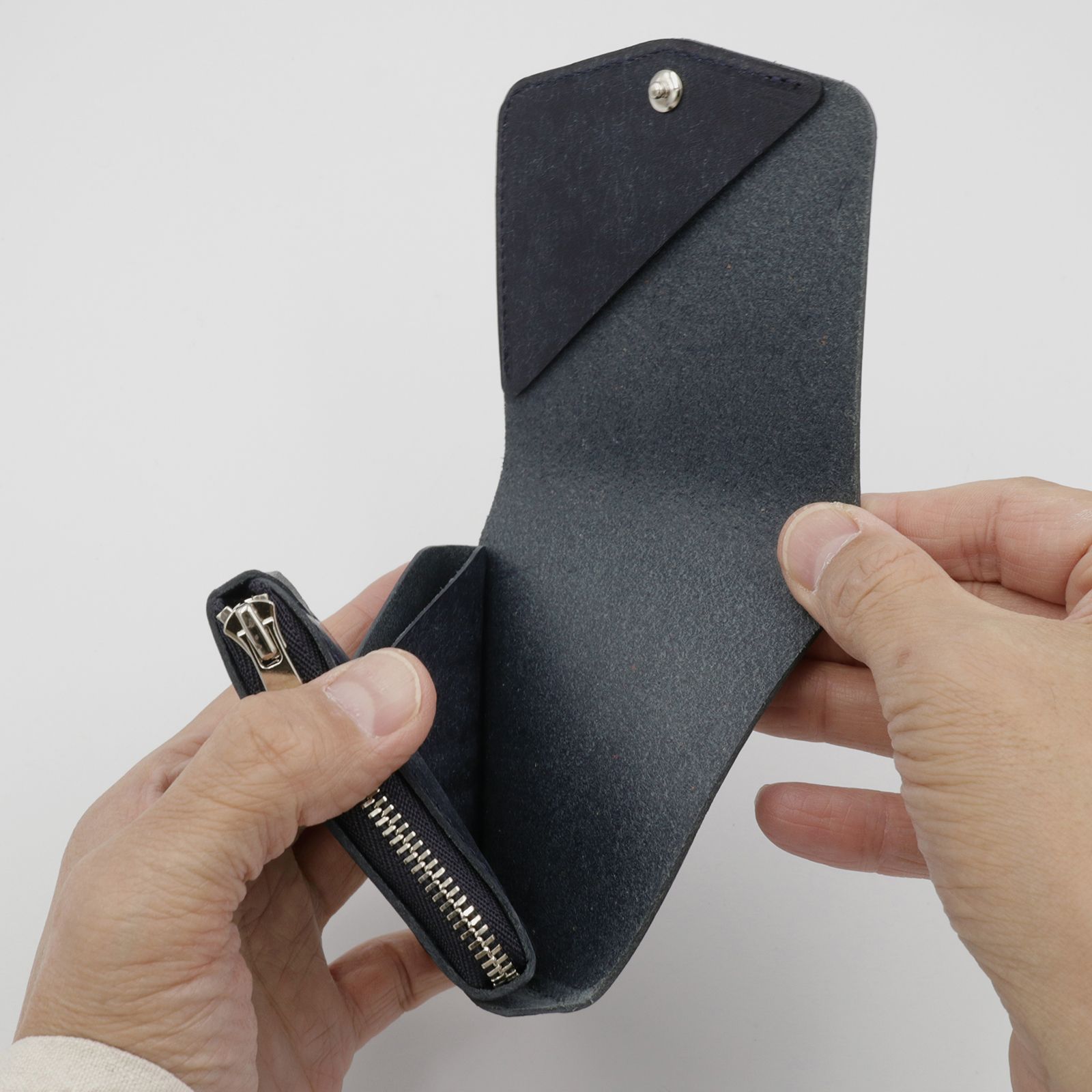 「小さく薄い財布SAKU ver.3 Pueblo」mavy