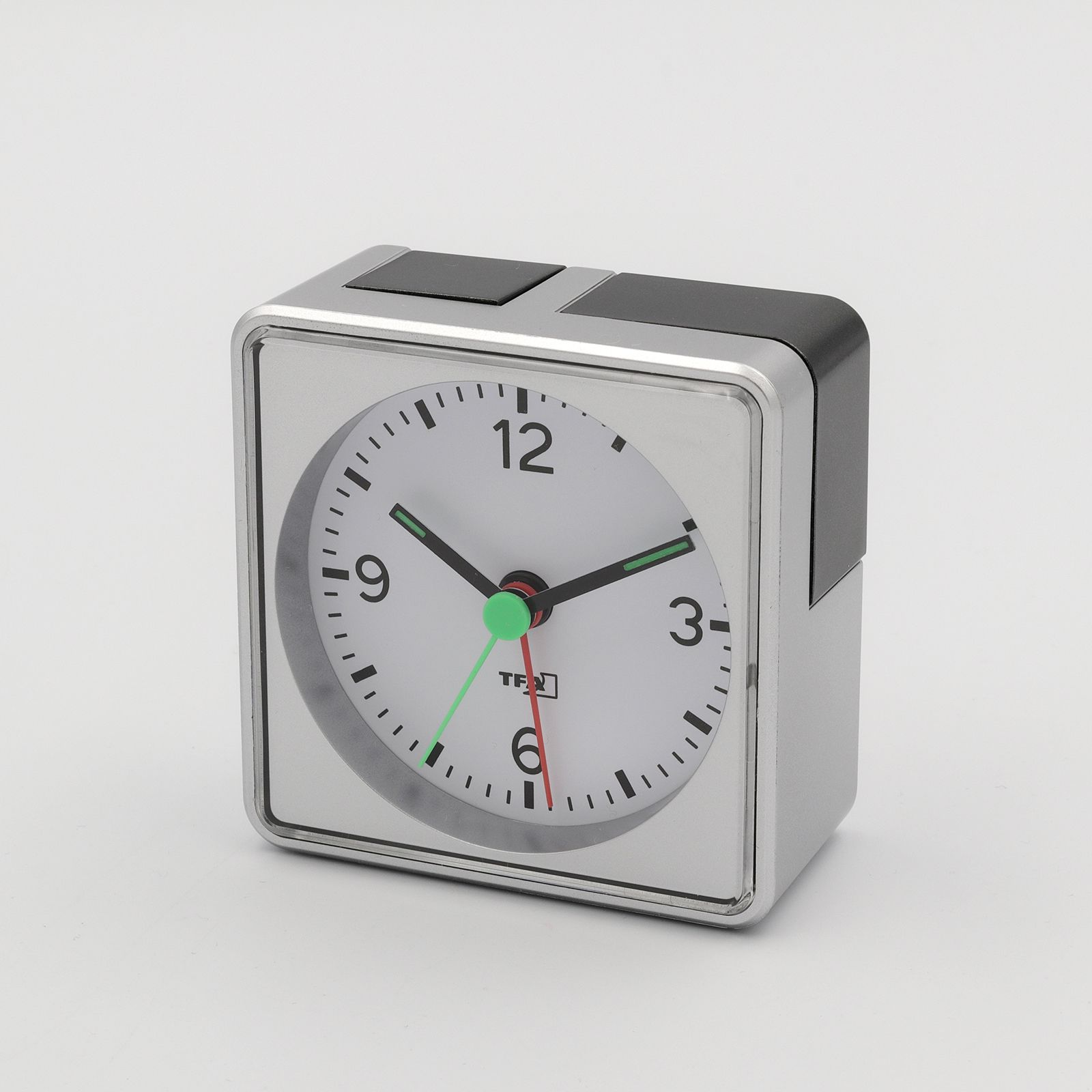 「Analogue alarm clock Push Wecker」アラームクロック SILVER TFA ドイツ