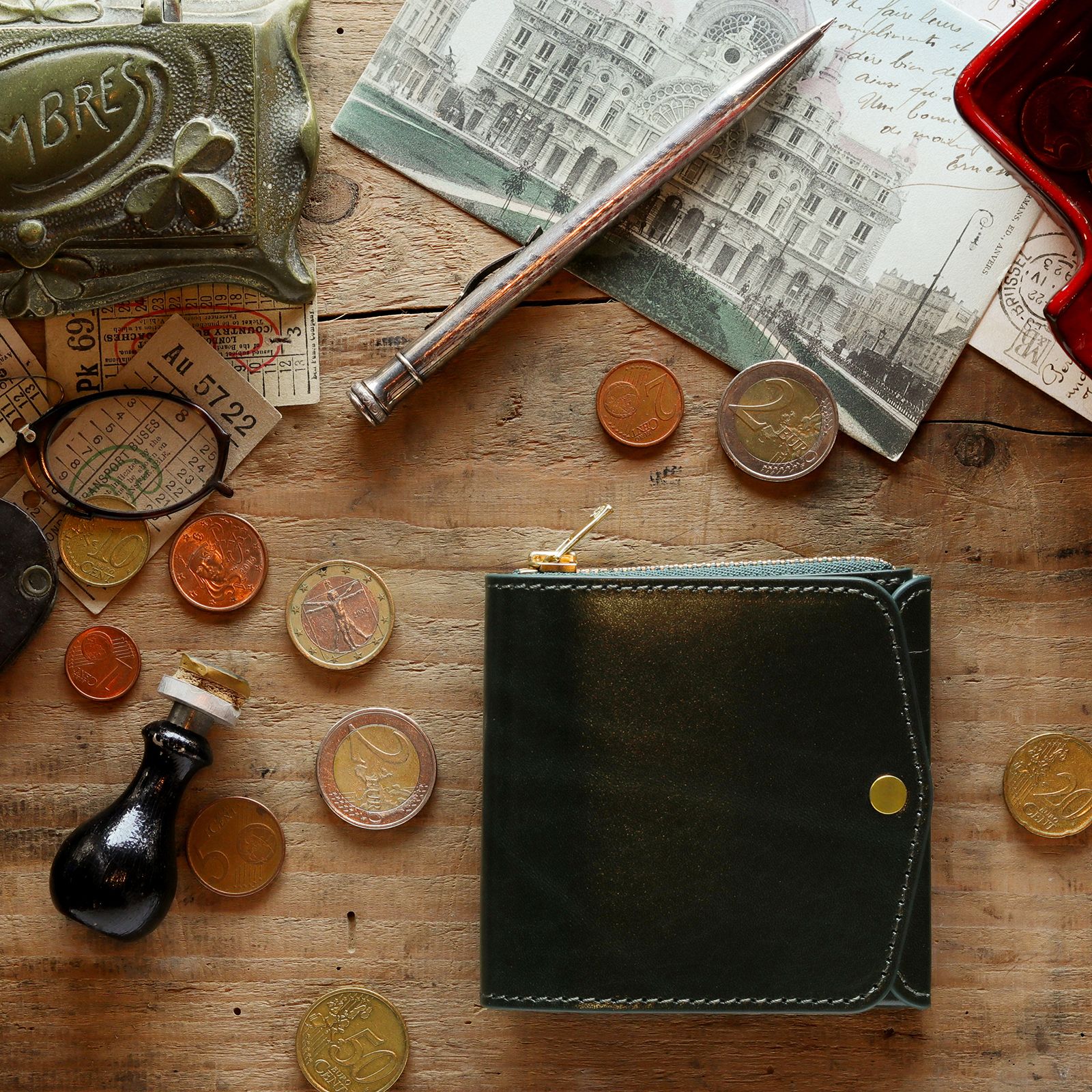 「小さく薄い財布SAKU ver.3 Plus Rugato」green