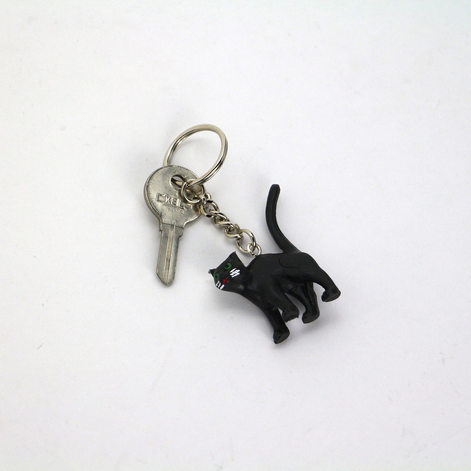 「ALFRED FISCHER KEY RING」cat black ドイツ