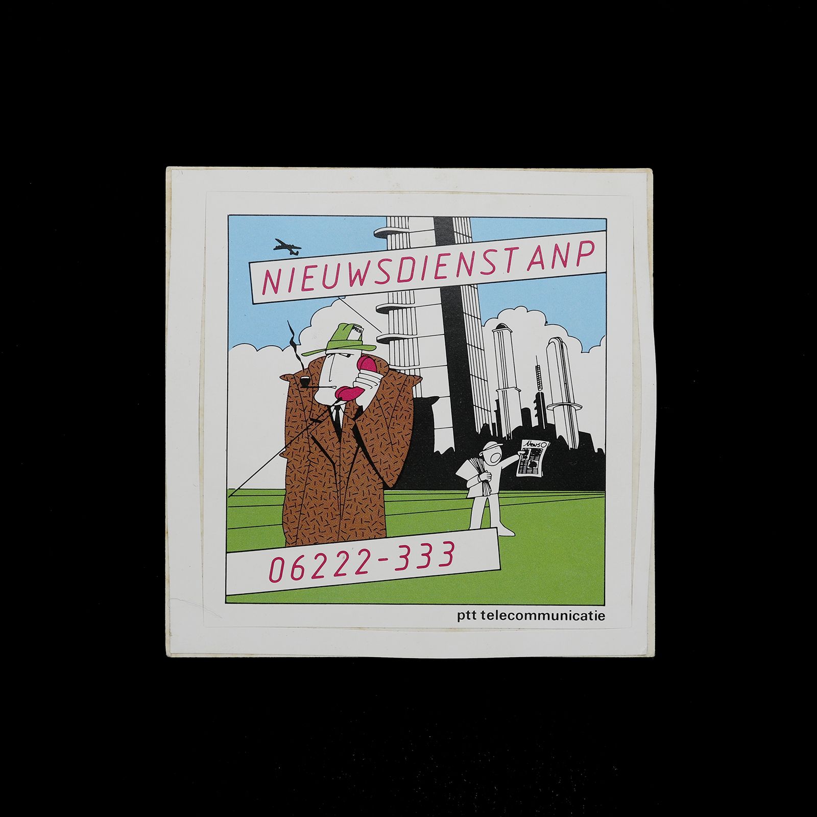 「NIEUWSDIENST ANP」ヴィンテージステッカー ヨーロッパ