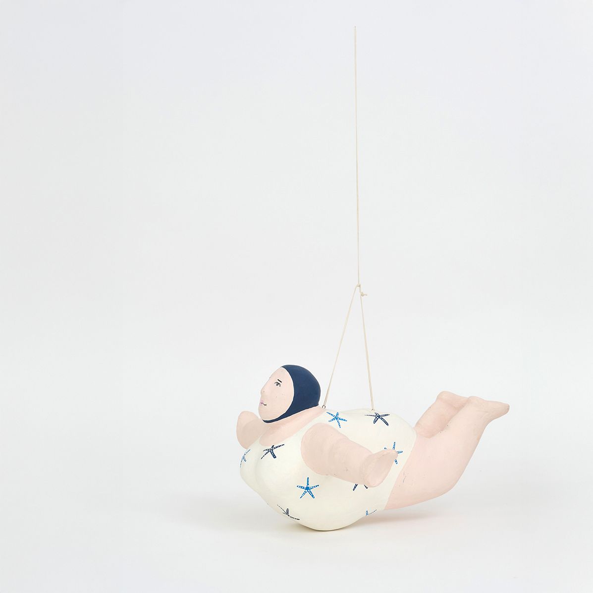 PAPIER MACHE HANGING DIVER WHITE 【BATELA】